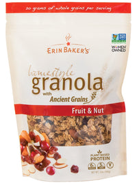 Erin Baker's  Homestyle Granola, Fruit & Nut, Ancient Grains, Vegan, Non-GMO, Cereal, 12 Ounce (Pack of 6)
