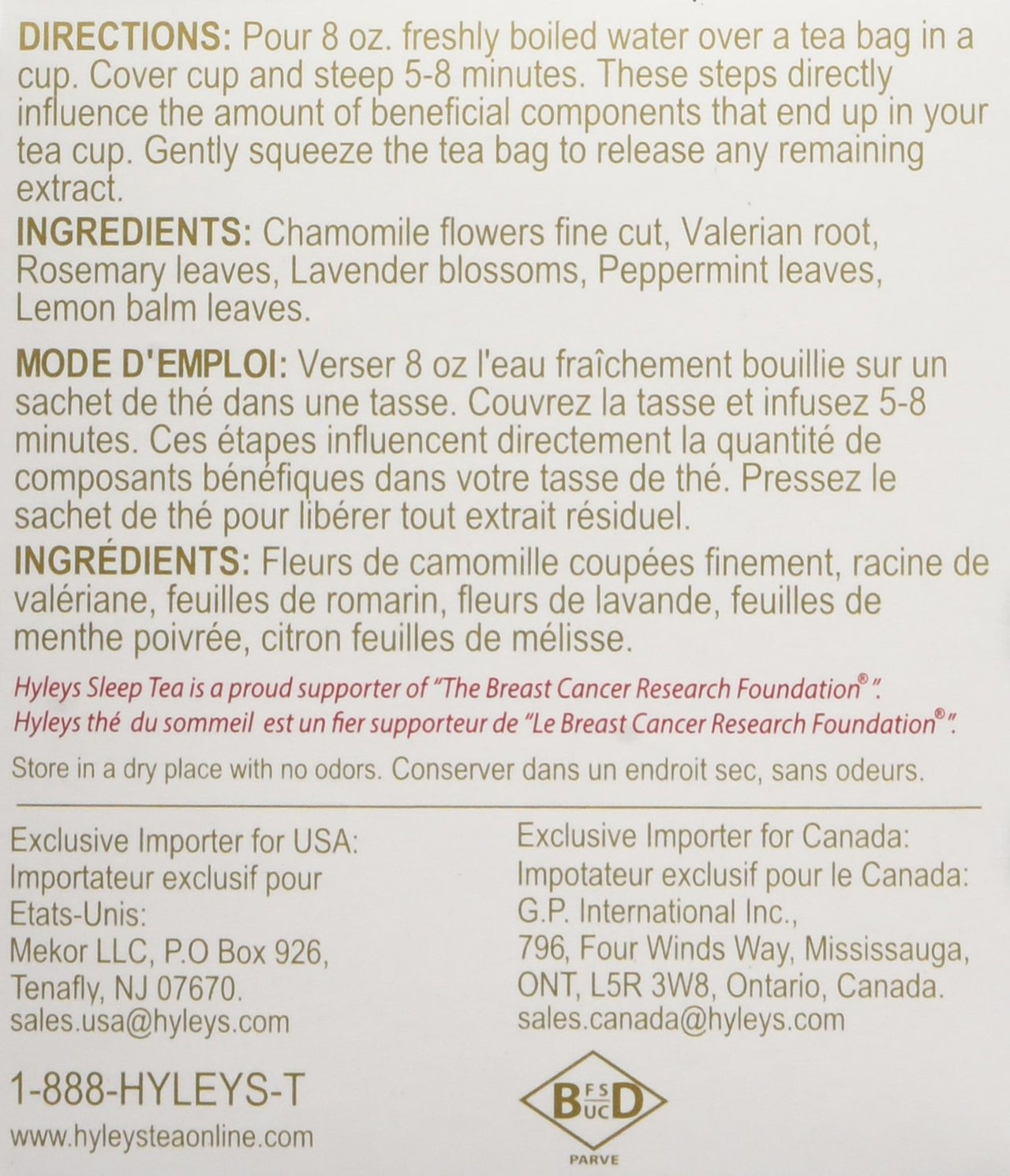 HYLEYS Tea Sleep Mint Herbal Tea - 25 Tea Bags (Caffeine Free, Gmo Free, Gluten Free, Dairy Free, Sugar Free & 100% Natural, Decaf)