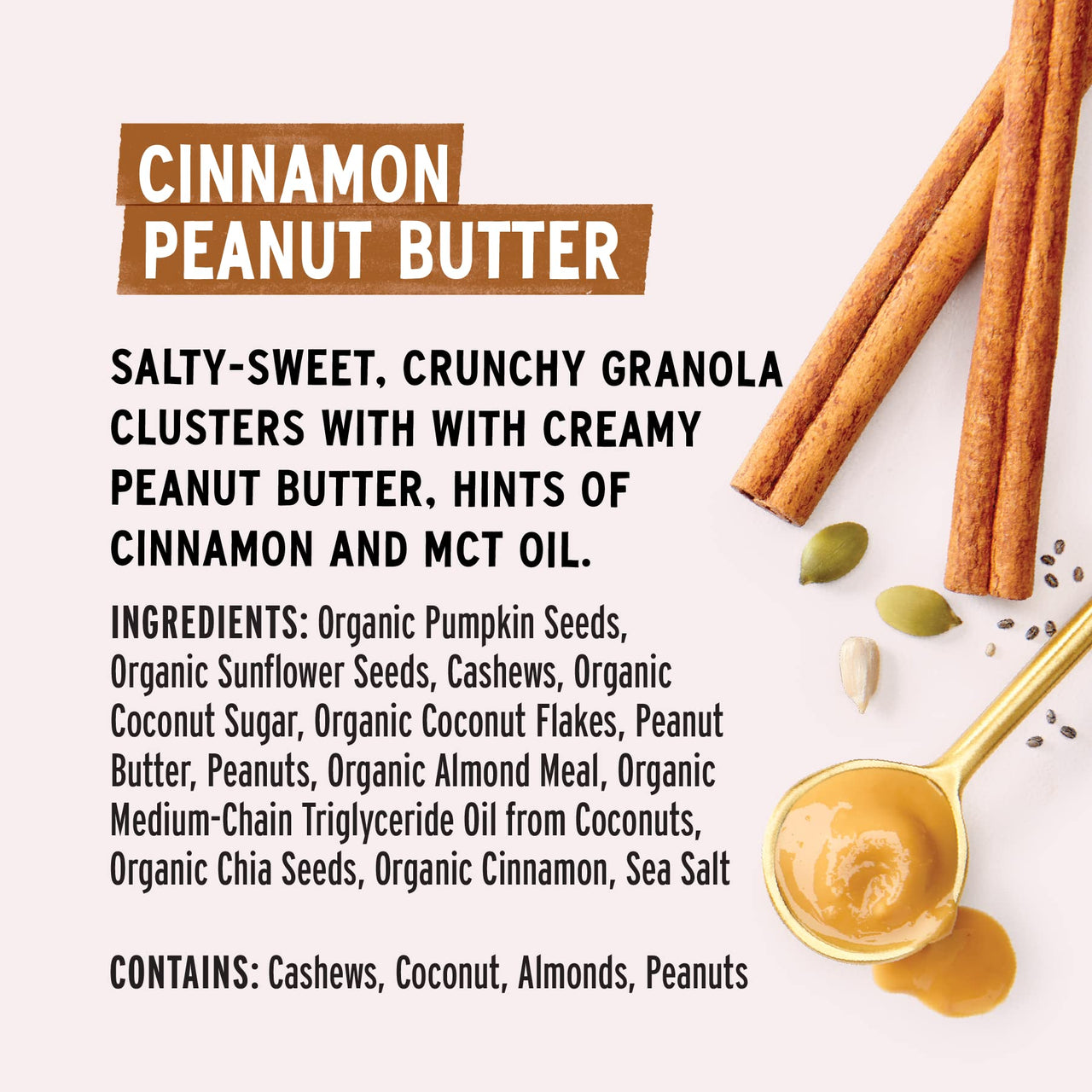 purely elizabeth Granola Peanut Butter Collagen Grain Free, 8 Oz