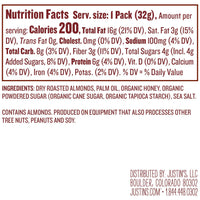 Justin's  Honey Almond Butter Squeeze Packs, Gluten-free, Non-GMO, Sustainably Sourced, 1.15 Ounce (10 Pack)