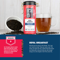 Tiesta Tea - Royal Breakfast, Loose Leaf Classic English Black Tea, High Caffeine, Hot & Iced Tea, 4 oz Tin - 50 Cups, Natural, English Breakfast Tea, Black Tea Loose Leaf