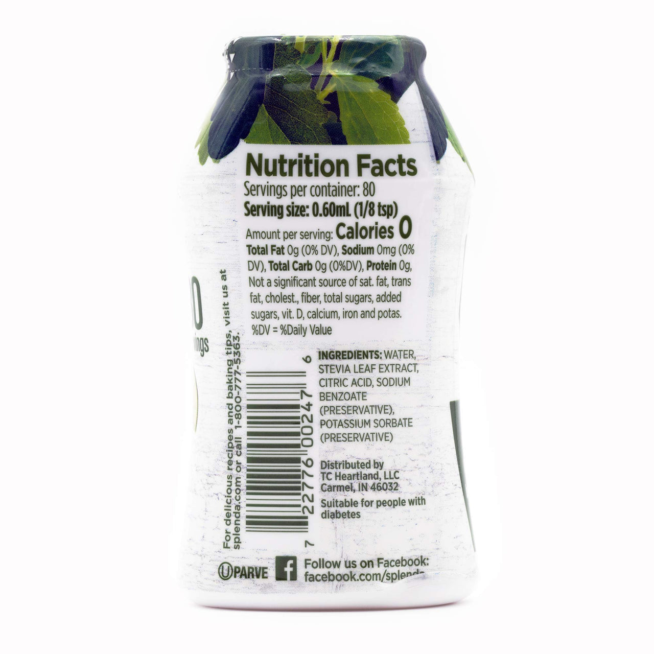 SPLENDA STEVIA LIQUID, Zero Calorie Sweetener Drops, 1.68 Fl Oz (Pack of 3)