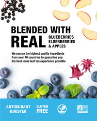 Tiesta Tea - Blueberry Wild Child, Loose Leaf Blueberry Hibiscus Herbal Tea, Non-Caffeinated, Hot & Iced Tea, 1.8 oz Pouch 20-25 Cups, Natural Flavors, Herbal Tea Loose Leaf Blend