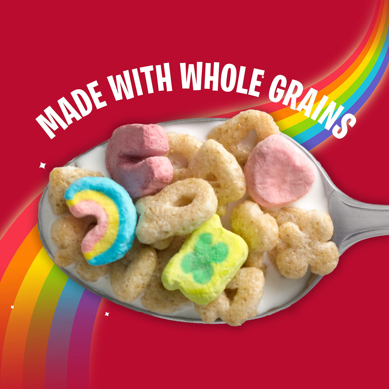 Lucky Charms Gluten Free Cereal with Marshmallows, Kids Breakfast Cereal with Whole Grain Oats, 10.5 OZ