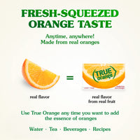 TRUE ORANGE Water Enhancer, Bulk Dispenser Pack - 100 Count (Pack of 1)| Zero Calorie Water Flavoring | For Water, Bottled Water, Iced Tea & Recipes | Water Flavor Packets Made with Real Oranges