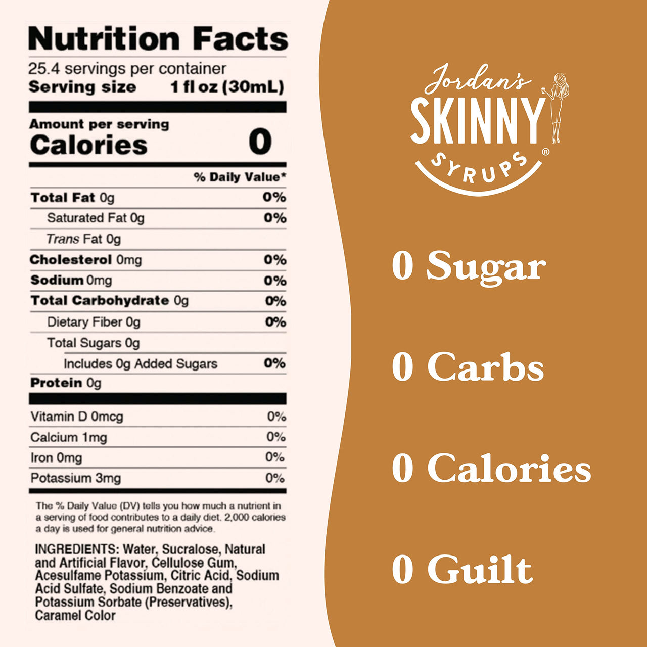 Jordan's  Skinny Syrups, White Chocolate Mocha Coffee Syrup, Sugar Free, 25.4 Ounces (Pack of 1), Barista Collection, Zero Calorie Drink Flavoring & Mixes