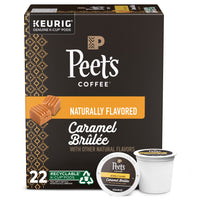 Peet's  Coffee Flavored K-Cup Pods, Caramel Brle (22 Count) Single Serve Pods Compatible with Keurig Brewers