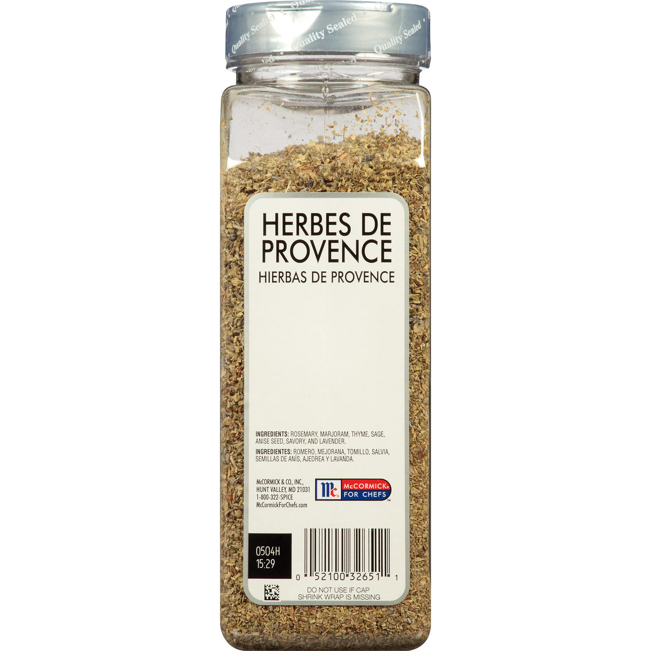 McCormick Culinary Herbes de Provence, 6 oz - One 6 Ounce Container of Herbes de Provence Seasoning, Blend of Rosemary, Thyme, Sage, Lavender and More