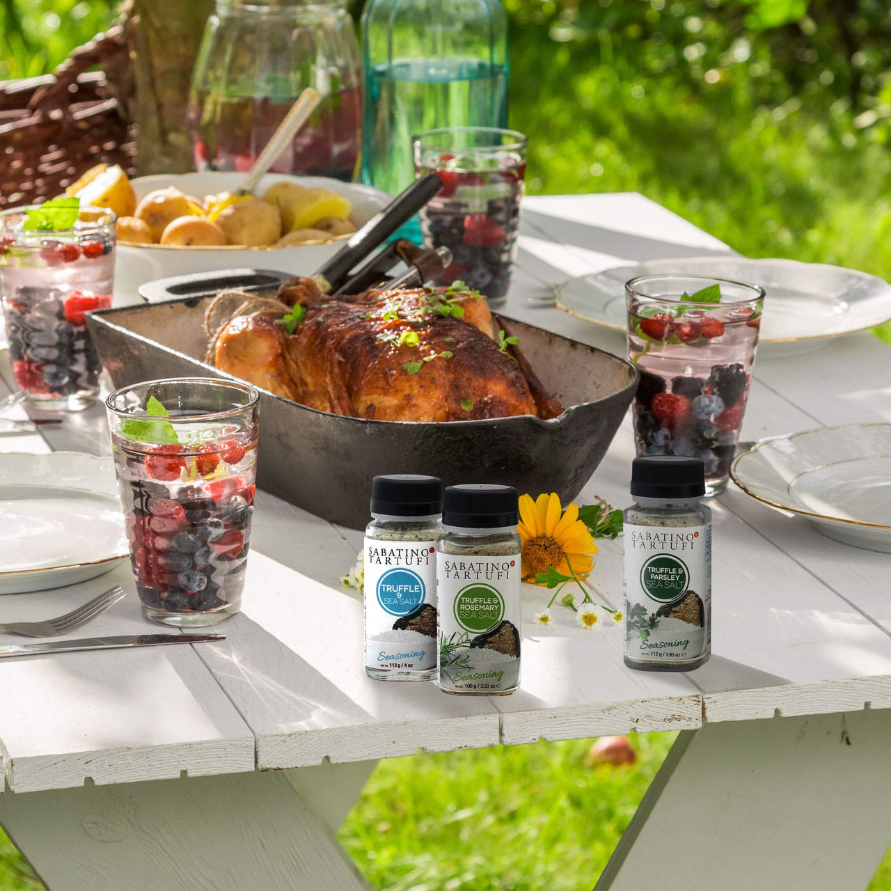 Sabatino Truffle & Parsley Sea Salt Seasoning, Truffle Parsley Salt, 3.53 Ounce