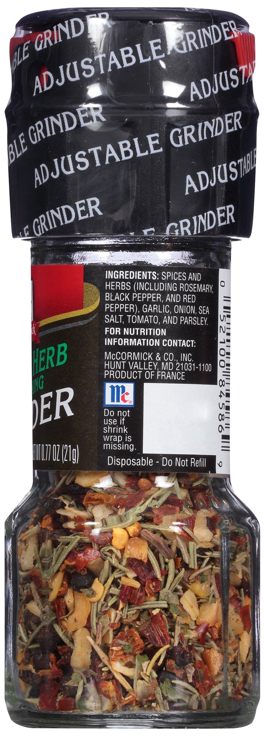 McCormick Italian Herb Seasoning Grinder, 0.77 oz