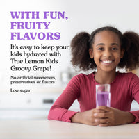 TRUE LEMON KIDS Groovy Grape (10 Packets) - Hydration for Kids - No Preservatives, No Artificial Flavors, No Artificial Sweeteners - Low Sugar Water Flavoring - Drink Mix for Kids - Kids Juice Powdered Drink Mix