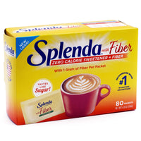 Splenda--No Calorie Sweetener 1G of Fiber Packets, 80 Count (Pack of 1), Sugar Substitute for Use with Coffee, Tea, Fruit, Cereal, and More