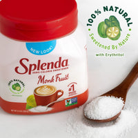SPLENDA Naturals Zero Calorie All Natural Granulated Sweetener - Jar, Monk Fruit, 9.8 Oz