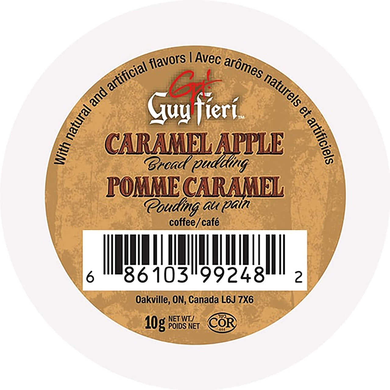 Guy Fieri Flavortown Coffee Pods, Caramel Apple Bread Pudding Flavored Coffee, Medium Roast Coffee, Single Serve for Keurig K Cups Machine, 24 Count