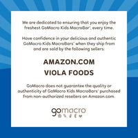 GoMacro Kids MacroBar Organic Vegan Snack Bars - Oatmeal Chocolate Chip Cookie (0.90 Ounce Bars, 7 Count)