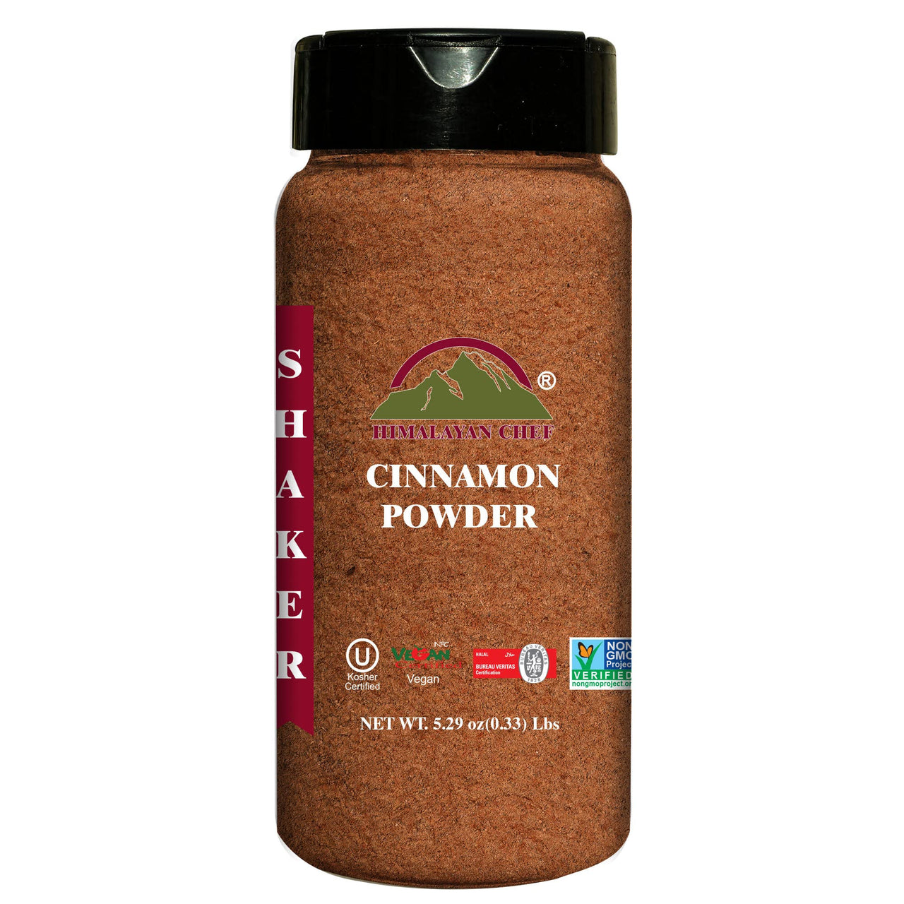 Himalayan Chef Organic Cinnamon Powder, Free from additives & Artificial Dyes, Non GMO & Gluten Free, Unique Cinnamon Powder Shaker 5.29 Oz