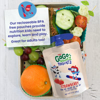 GoGo squeeZ yogurtZ Strawberry, 3 oz (4 Pouches) - Kids Snack Made from Real Yogurt & Fruit - Pantry Friendly Snack, No Fridge Needed - No Preservatives - Kosher Certified - Gluten Free Snack for Kids