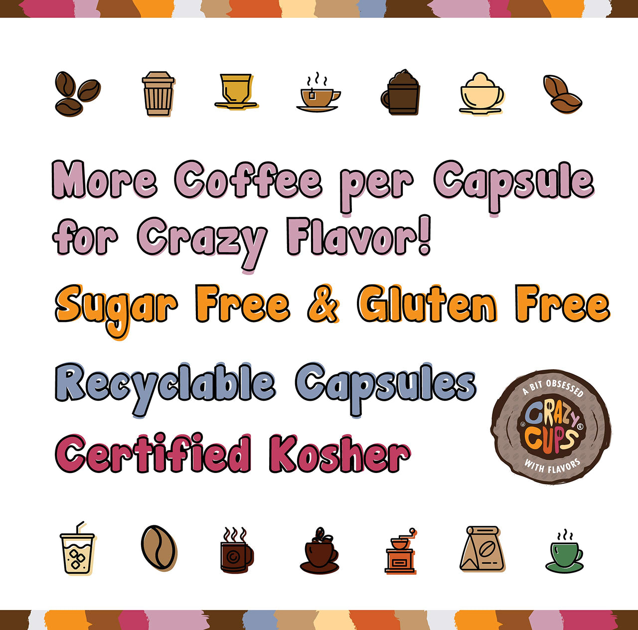 Crazy Cups Flavored Coffee for Keurig K-Cup Machines, Chocolate Raspberry Truffle, Hot or Iced Drinks, 22 count Single Serve, Recyclable Pods(Pack of 1)