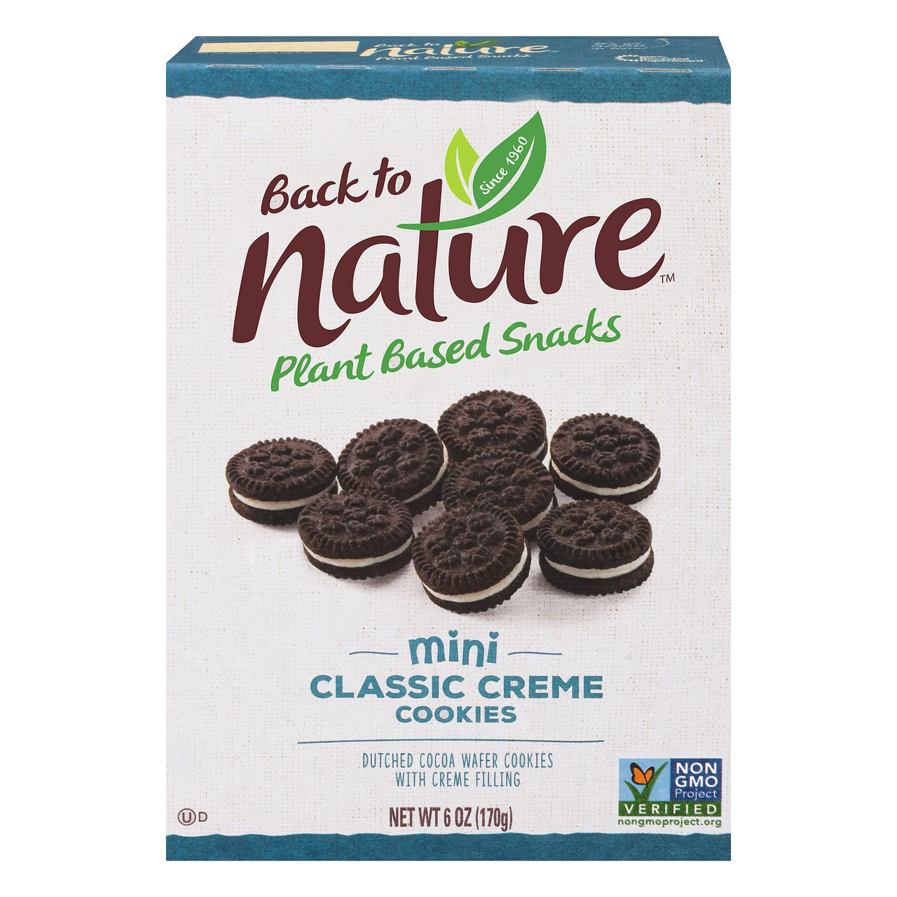 Back To Nature Non-Gmo Cookies, Mini Classic Creme, 6 Ounce
