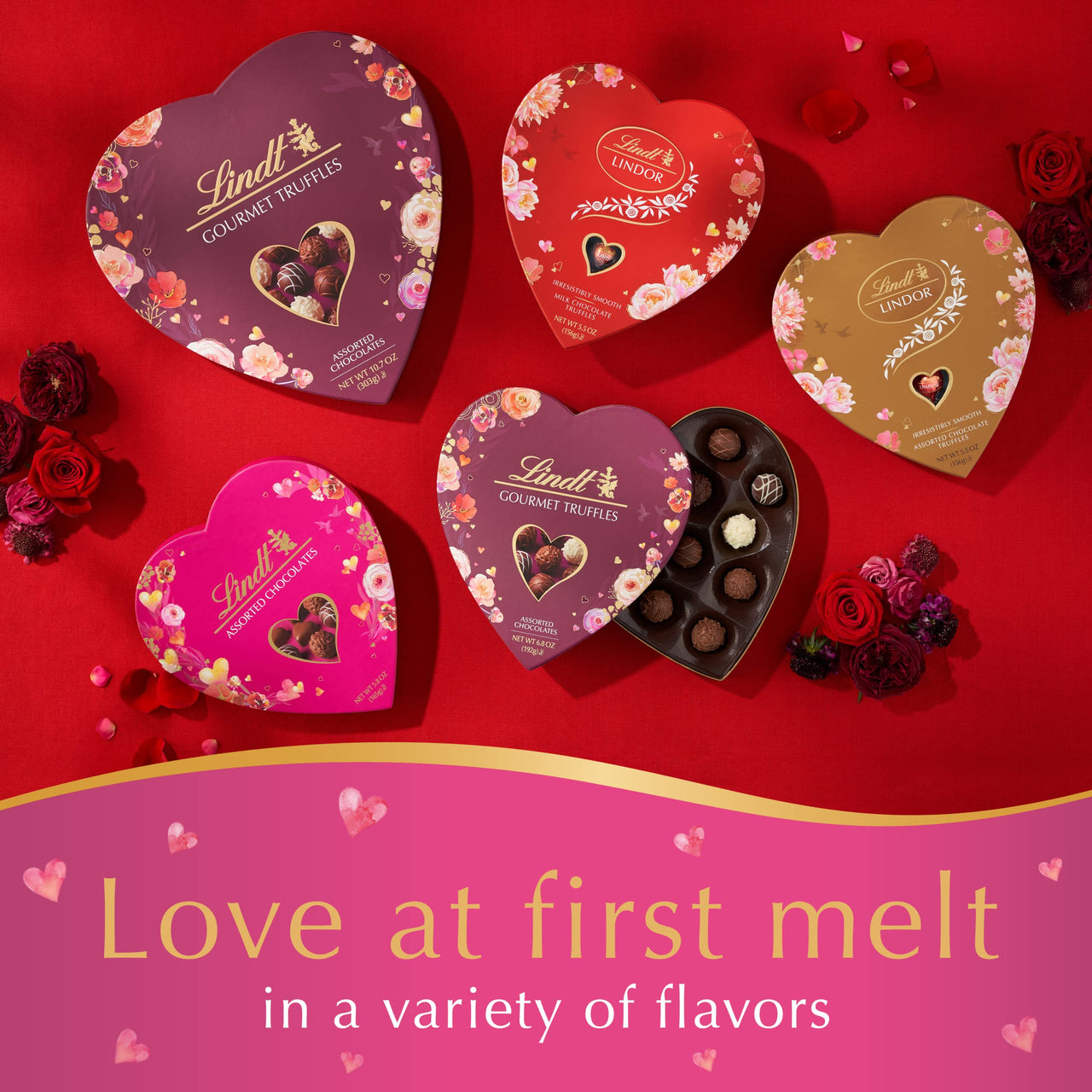 Lindt Assorted Chocolates, Valentine's  Day Box of Assorted Chocolate Truffles, 5.8 oz.