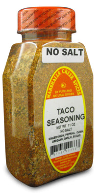 Marshalls Creek Spices Taco No Salt Seasoning, New Size, 11 Ounce