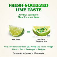 TRUE LIME Water Enhancer, Bulk Dispenser Pack (100 Packets), 0 Calorie Drink Mix Packets For Water, Sugar Free Lime Flavoring Powder Packets, Water Flavor Packets Made with Real Limes(Pack of 1)