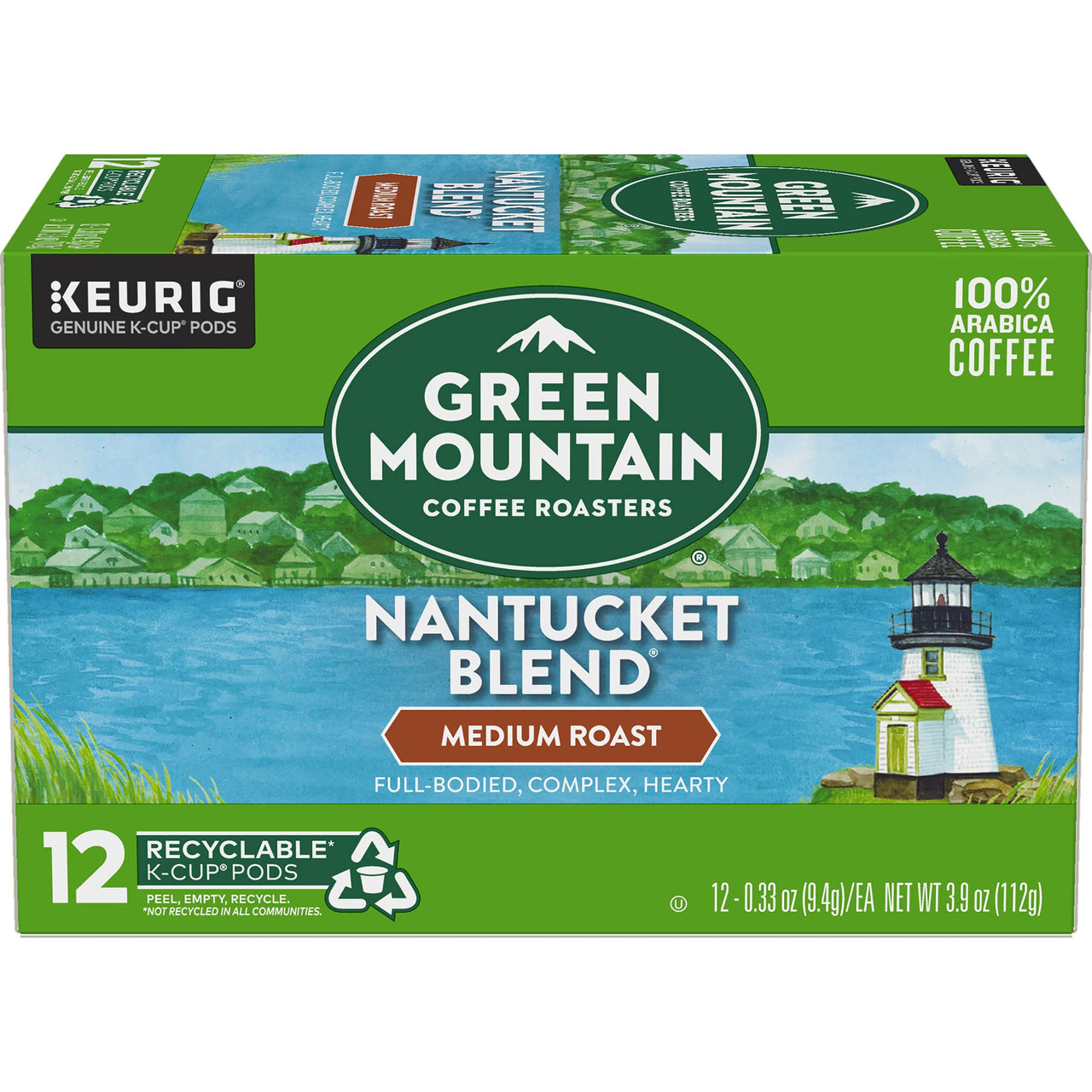 Green Mountain Coffee Roasters Nantucket Blend Keurig Single-Serve K-Cup Pods, Medium Roast Coffee, 12 Count