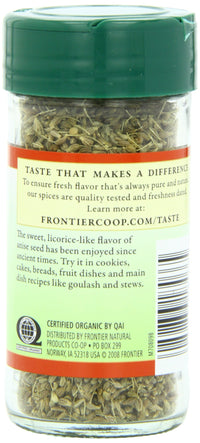 Frontier Natural Products Anise Seed, Og, Whole, 1.50 Ounce