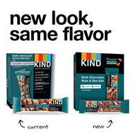 KIND Bars, Dark Chocolate Nuts & Sea Salt, Healthy Snacks, Gluten Free, Low Sugar, 6 Count