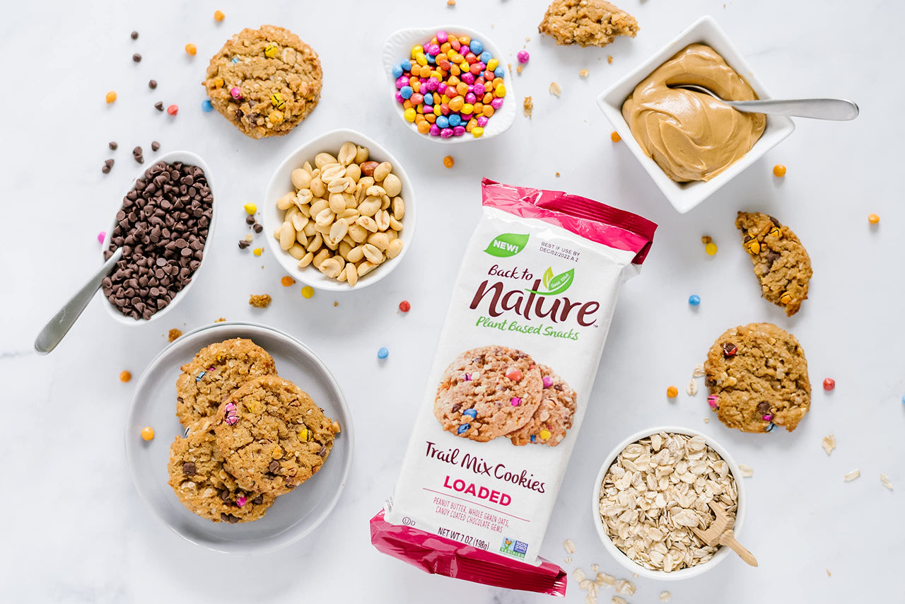 Back To Nature Non-Gmo Trail Mix Cookies, Loaded, 7 Ounce