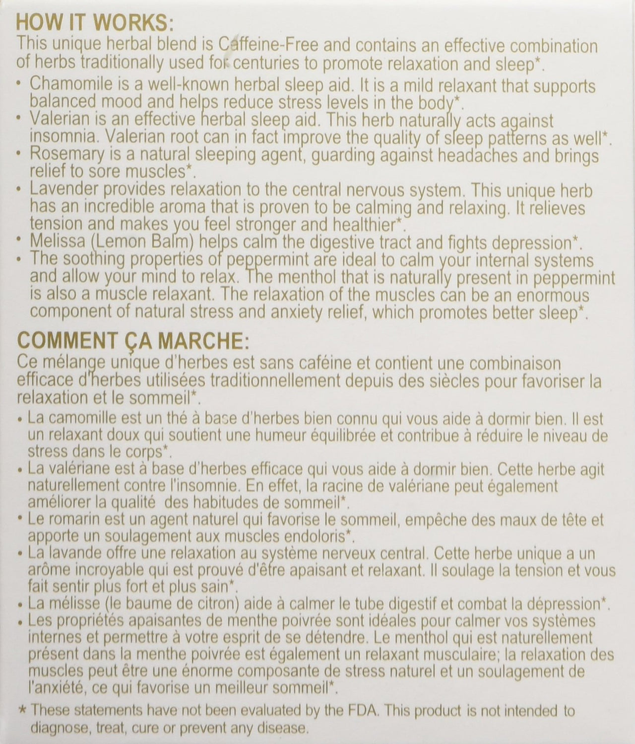 HYLEYS Tea Sleep Mint Herbal Tea - 25 Tea Bags (Caffeine Free, Gmo Free, Gluten Free, Dairy Free, Sugar Free & 100% Natural, Decaf)