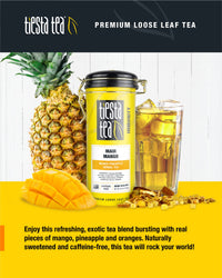 Tiesta Tea - Maui Mango, Loose Leaf Mango Pineapple Herbal Tea, Non-Caffeinated, Hot & Iced Tea, 6 oz Tin - 50 Cups, Natural Flavors, No Artificials, Herbal Tea Loose Leaf Blend