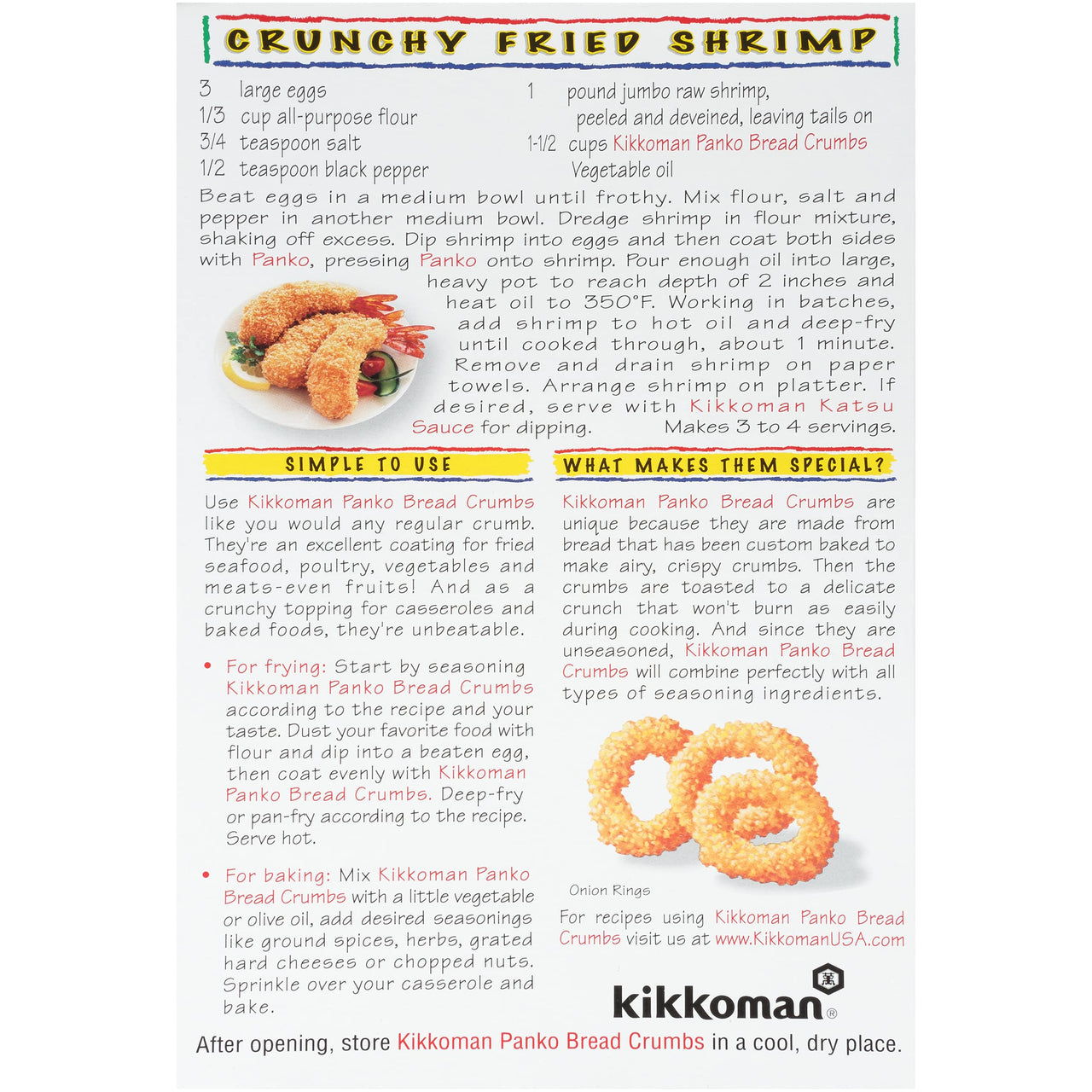 Kikkoman Panko Japanese Style Bread Crumbs, 8 Oz