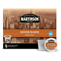 Martinson House Blend, Medium Roast Coffee, Keurig K-Cup Brewer Compatible Pods, 24 Count (Pack of 1)