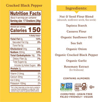 Simple Mills Almond Flour Crackers, Black Cracked Pepper - Gluten Free, Vegan, Healthy Snacks, Plant Based, 4.25 Ounce (Pack of 1)