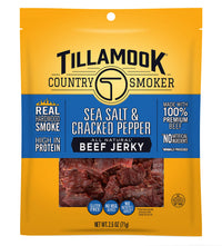 Tillamook Country Smoker Real Hardwood Smoked Beef Jerky, Sea Salt & Cracked Pepper, 2.5 Ounce