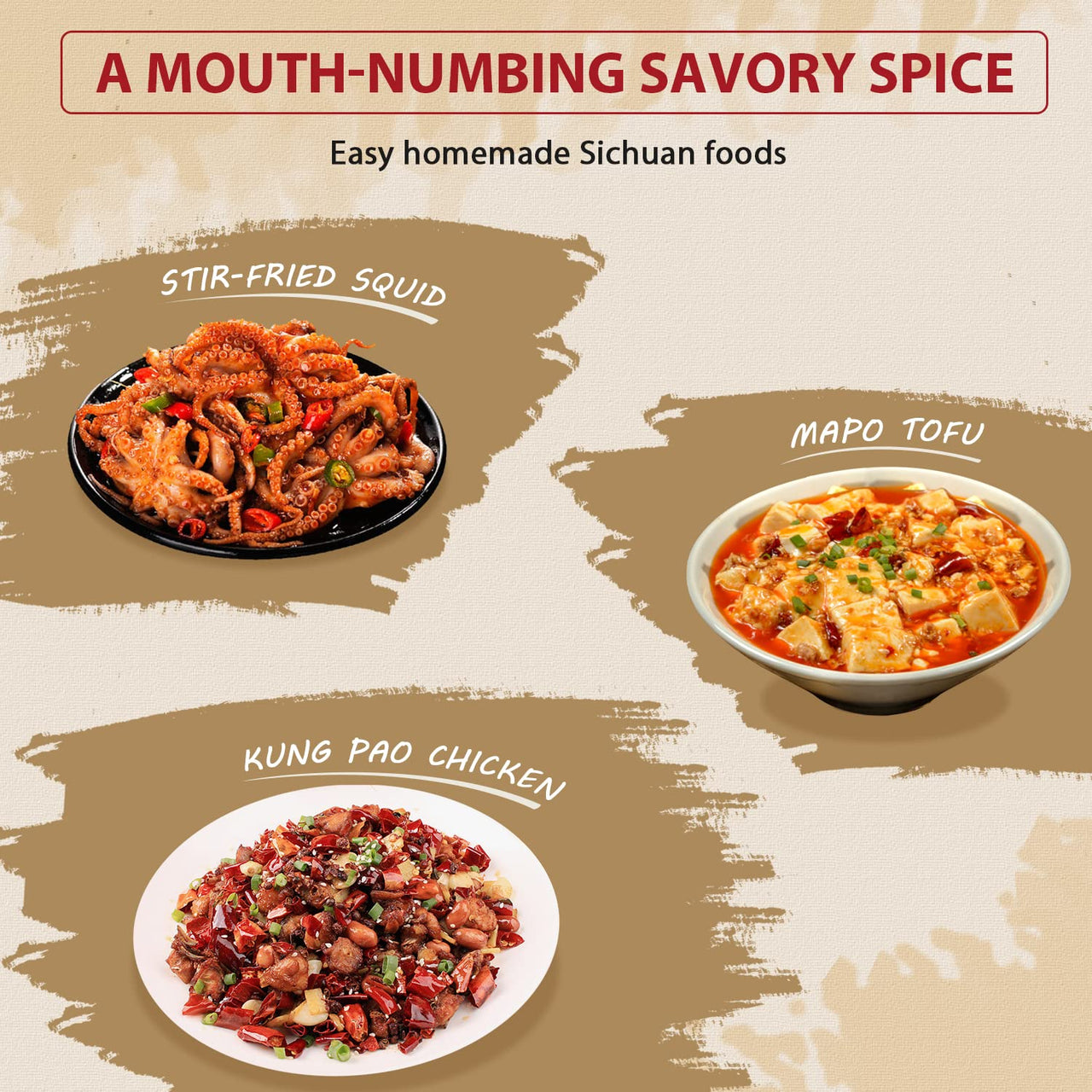 52USA Szechuan Peppercorns(8OZ), Sichuan Red Peppercorns, Tingly Numbness Whole Szechuan Peppercorns, Key Ingredients for Mapo Tofu and Scihuan Dishes