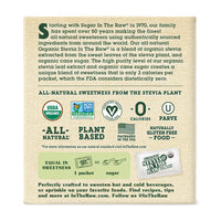 Organic Stevia In The Raw, Plant Based Zero Calorie Natural Sweetener, No Added Flavors or erythritol, Sugar Substitute, Sweetener for Coffee, Hot & Cold Drinks, Non-GMO, Vegan, Gluten-Free, 300 Count Packets (Pack of 1)