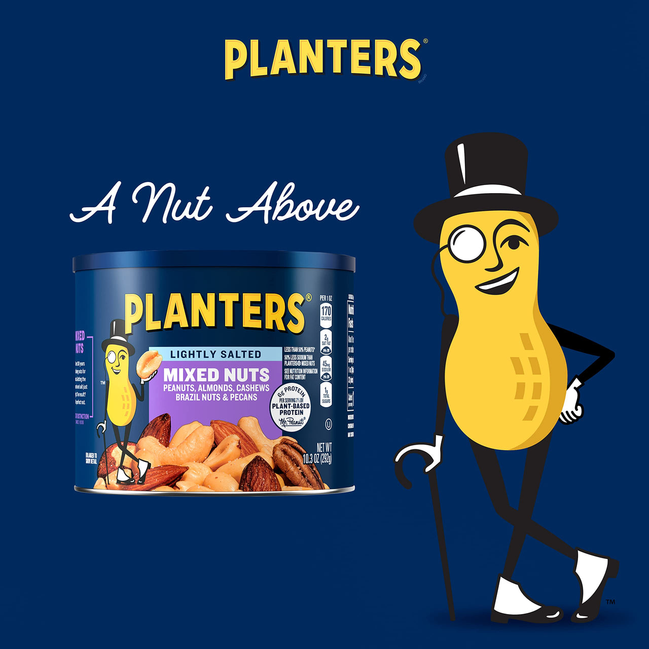Planters Lightly Salted Mixed Nuts (10.3 oz Canister)