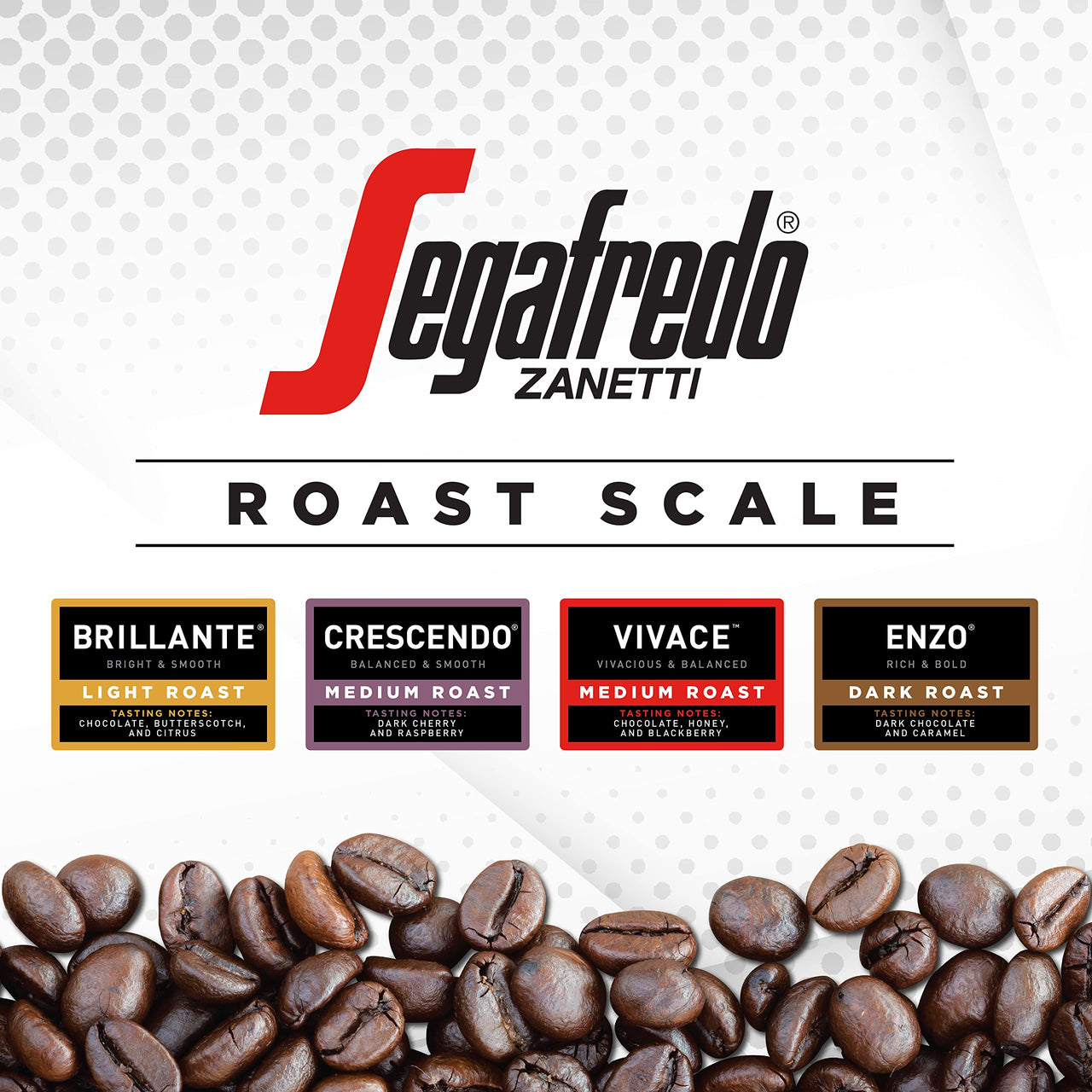 Segafredo Zanetti Ground Coffee, Enzo Dark Roast, Made with Arabica, Vivacious and Balanced Flavor