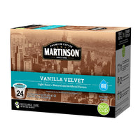 Martinson Vanilla Velvet Flavored Coffee, Light Roast, Keurig K-Cup Brewer Compatible Pods, 24 Count (Pack of 1)