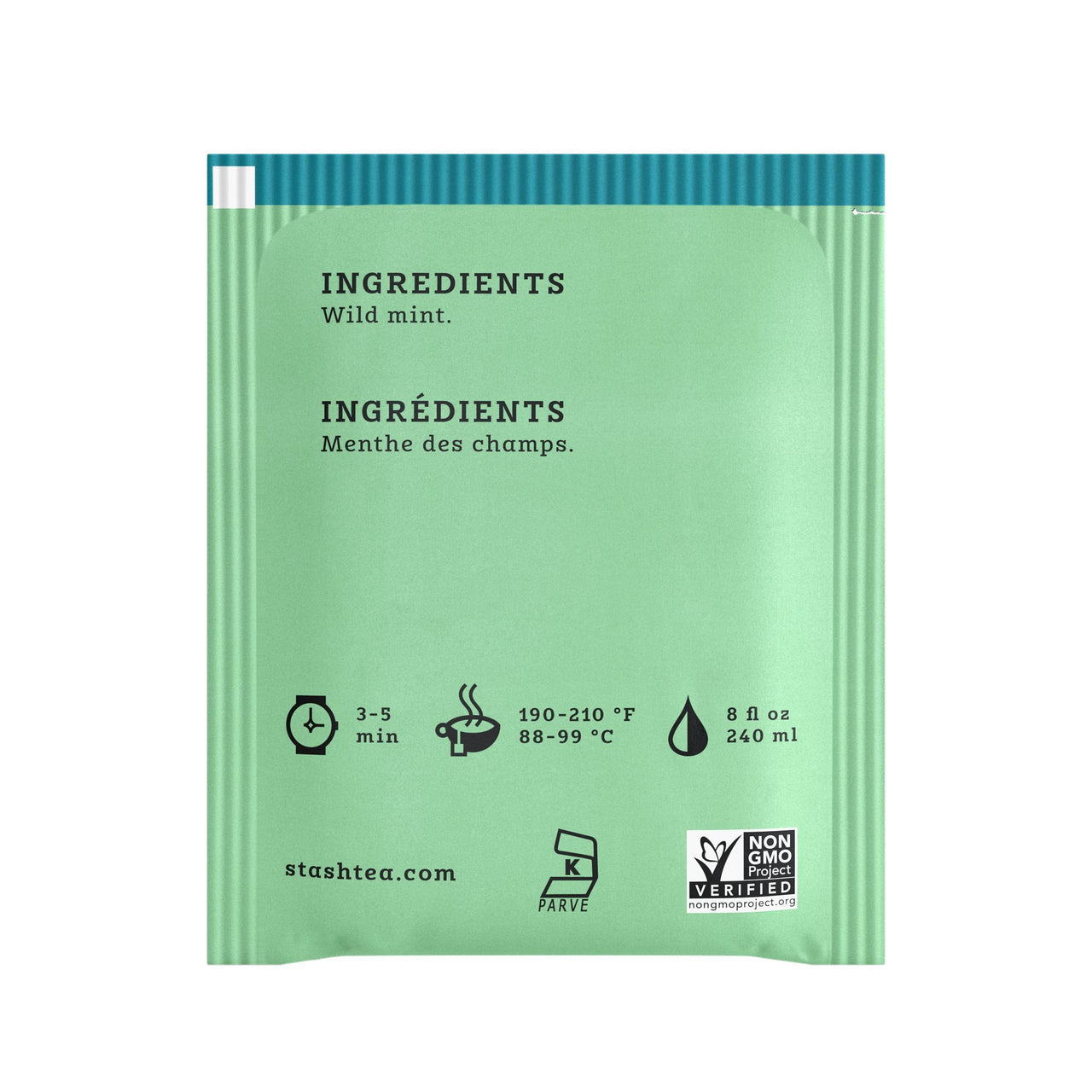 Stash Tea Super Mint Herbal Tea - Naturally Caffeine Free, Non-GMO Project Verified Premium Tea with No Artificial Ingredients, 18 Count (Pack of 6) - 108 Bags Total