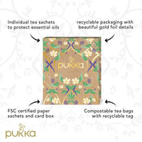 Pukka Organic Tea Bags Gift Set, Relax Selection Box Herbal Tea, 45 Tea Bags