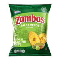 Zambos Plantain Chips Salsa Verde, Crunchy Premium Plantain Chips 5.30 oz (Pack of 1)