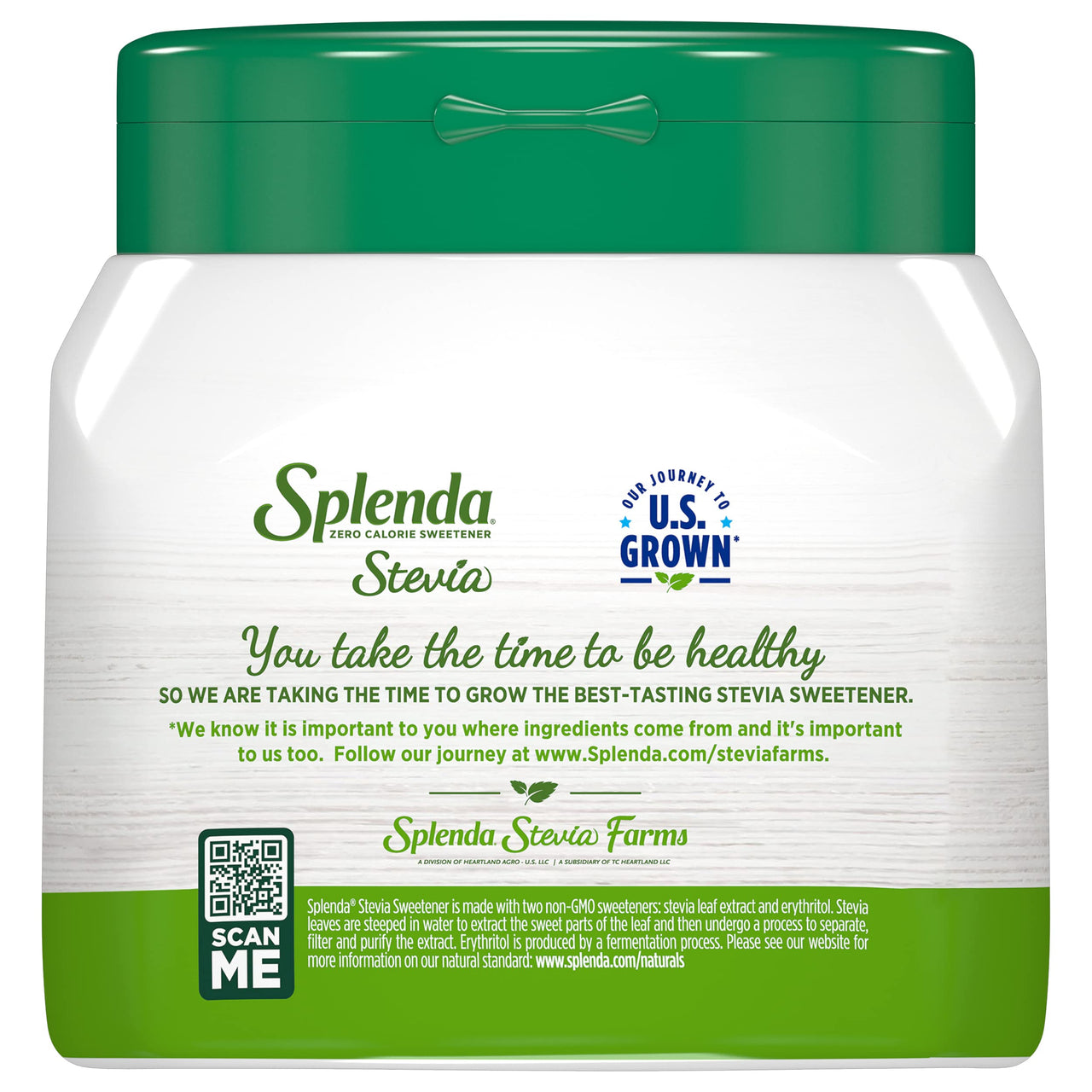 SPLENDA Stevia Zero Calorie Sweetener, Plant Based Sugar Substitute Granulated Powder, 9.8 oz Jar