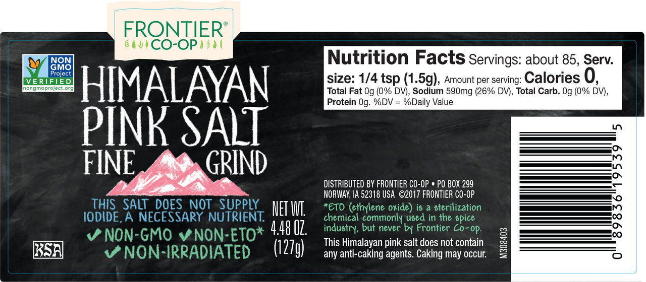 Frontier Co-op Pink Himalayan Salt, 4.48 Ounce