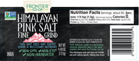 Frontier Co-op Pink Himalayan Salt, 4.48 Ounce