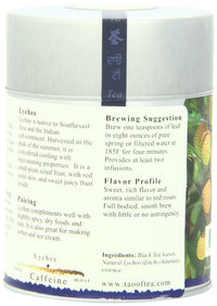 The Tao of Tea, Lychee Black Tea, Loose Leaf, 4.0 Ounce Tins