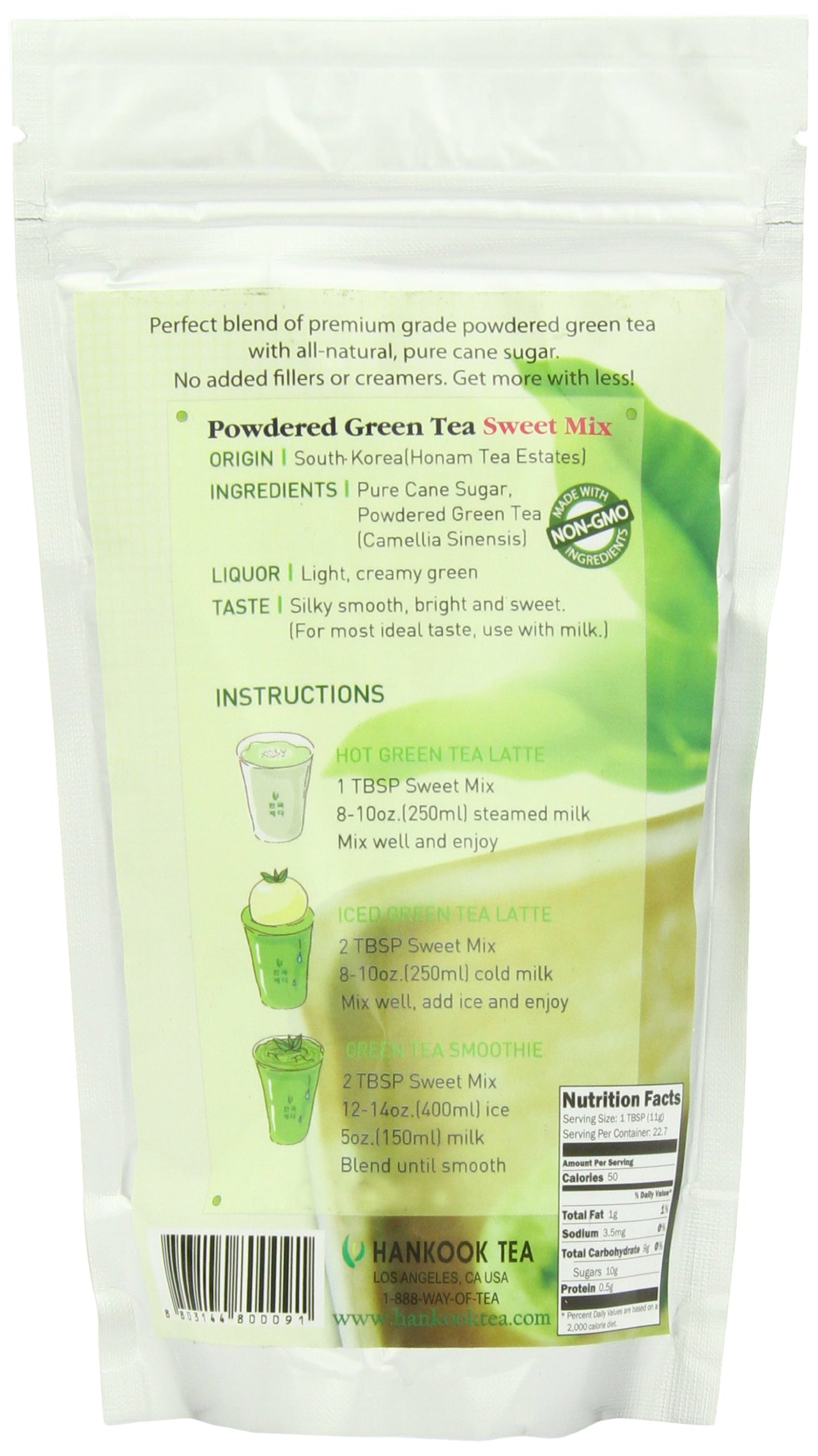 Hankook Tea Powdered Green Tea Sweet Mix, 8.82 Ounce (SYNCHKG123925)