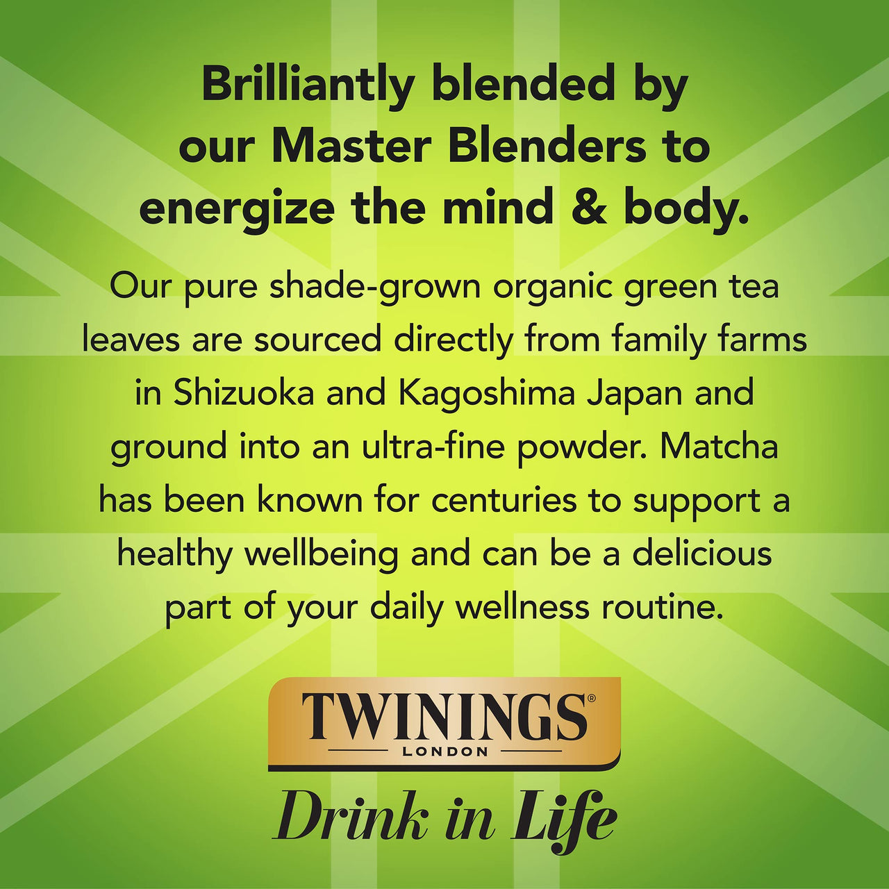 Twinings Organic Japanese Matcha, Pure Ground Green Tea Powder Culinary Grade, 3.53 Ounce/100g Bag